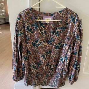 Maeve barely worn floral top